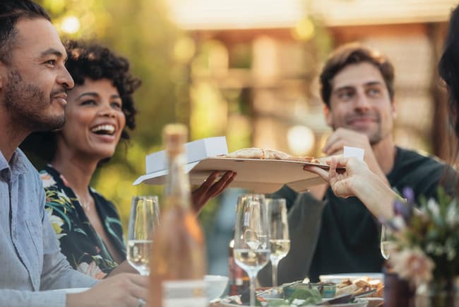 Friends Enjoying Dinner