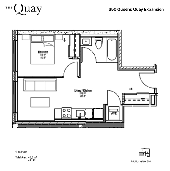 1 Bedroom Floorplan